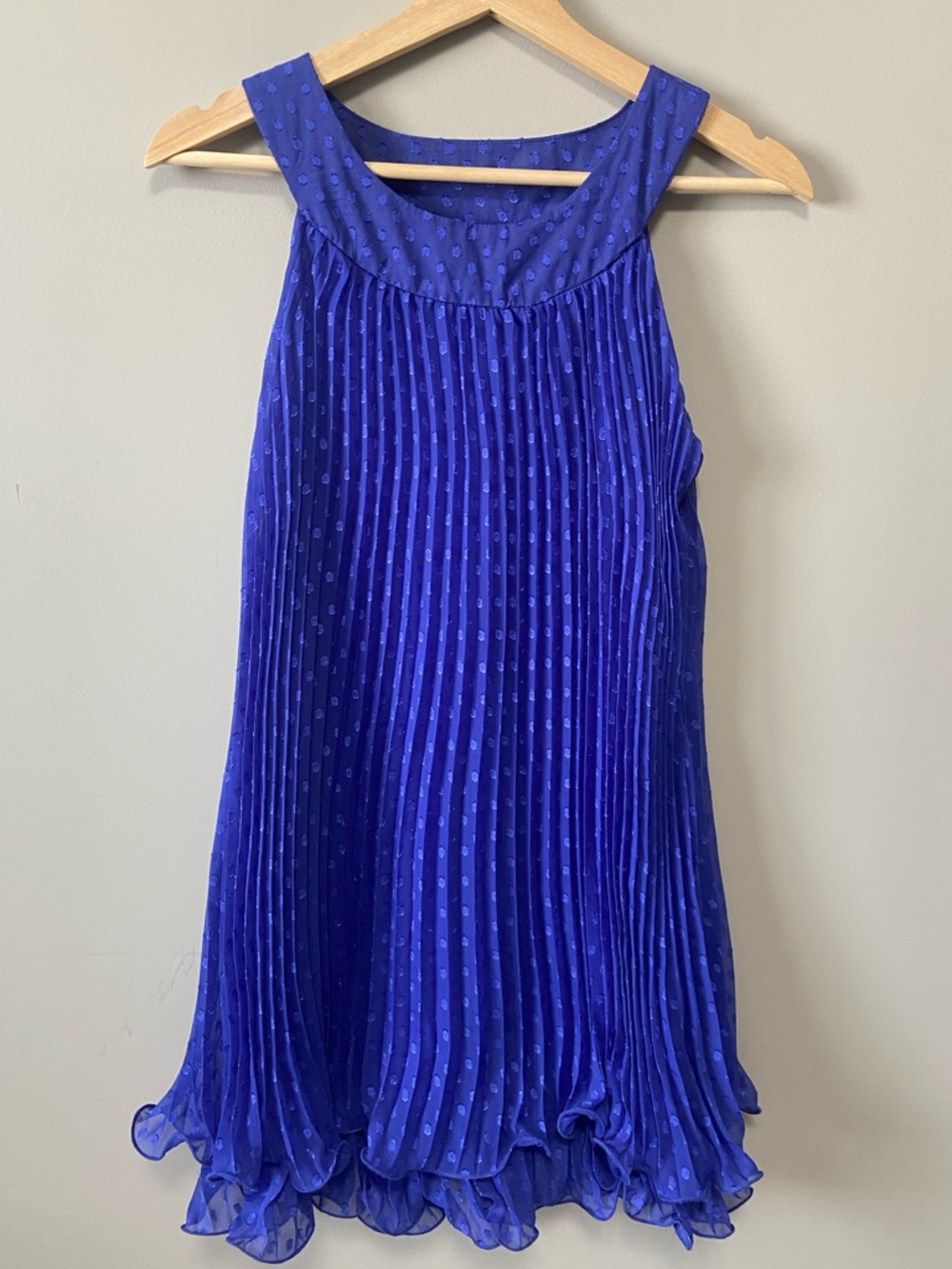 brody myles - Sleeveless Pleated Royal Blue Formal Dress